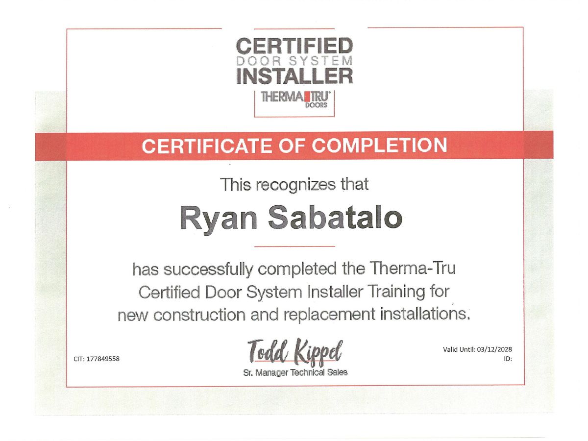 thermatru doors installations